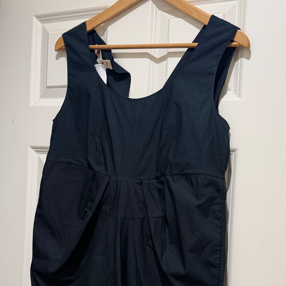 Marni  Sleeveless Gathered Waist A-Line Dress
